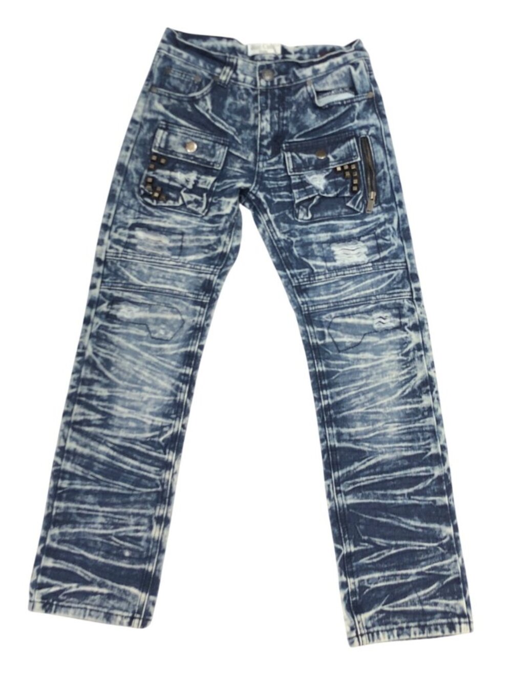 Blue Cult Distressed Acid Wash Jeans Girls Boys 12  Destroyed Denim Slim 28x26
